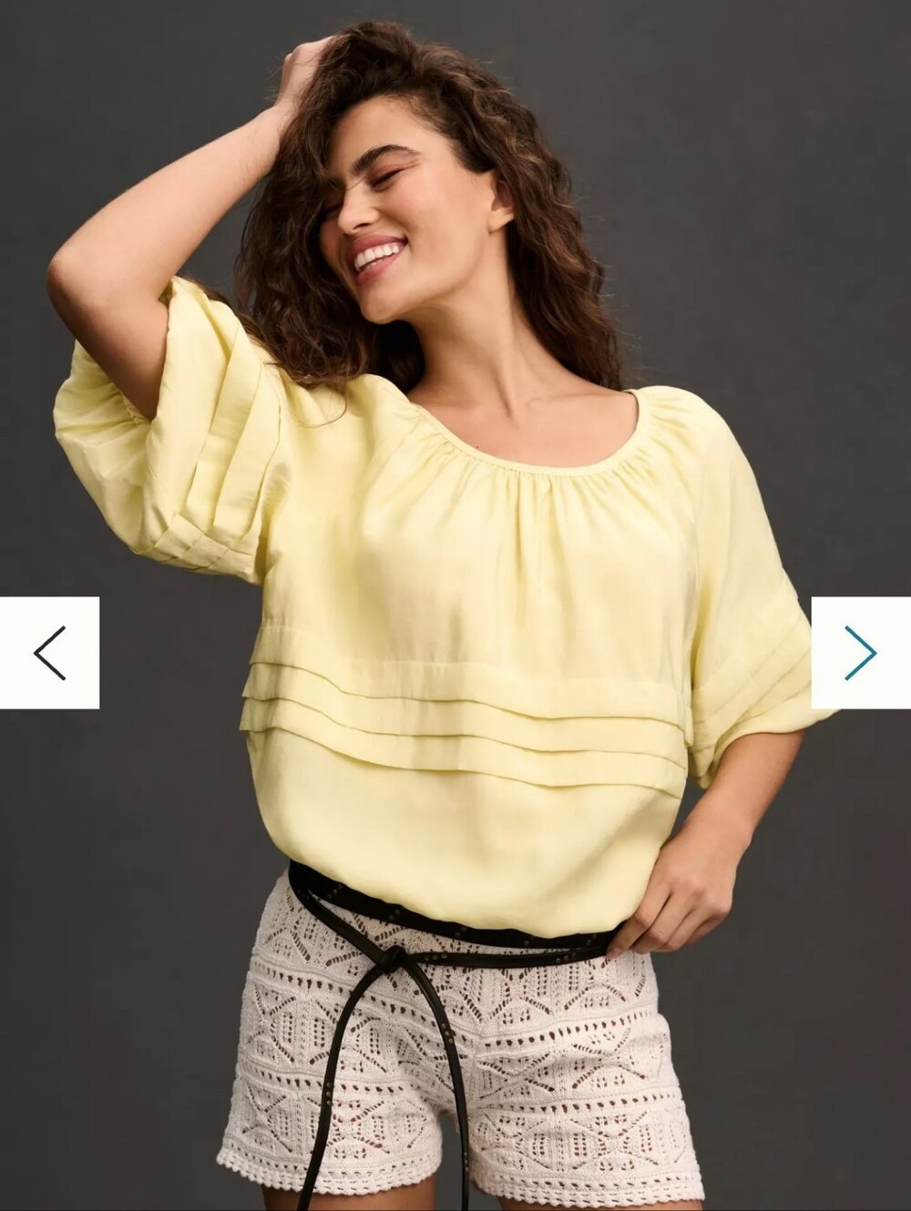 Maeve By Anthropologie Short-Sleeve Bubble Tiered Top Medium Size